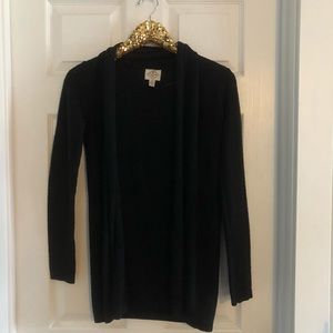 St Johns bay black open cardigan sweater
